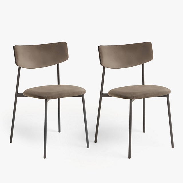 Retro style metal framed upholstered chair