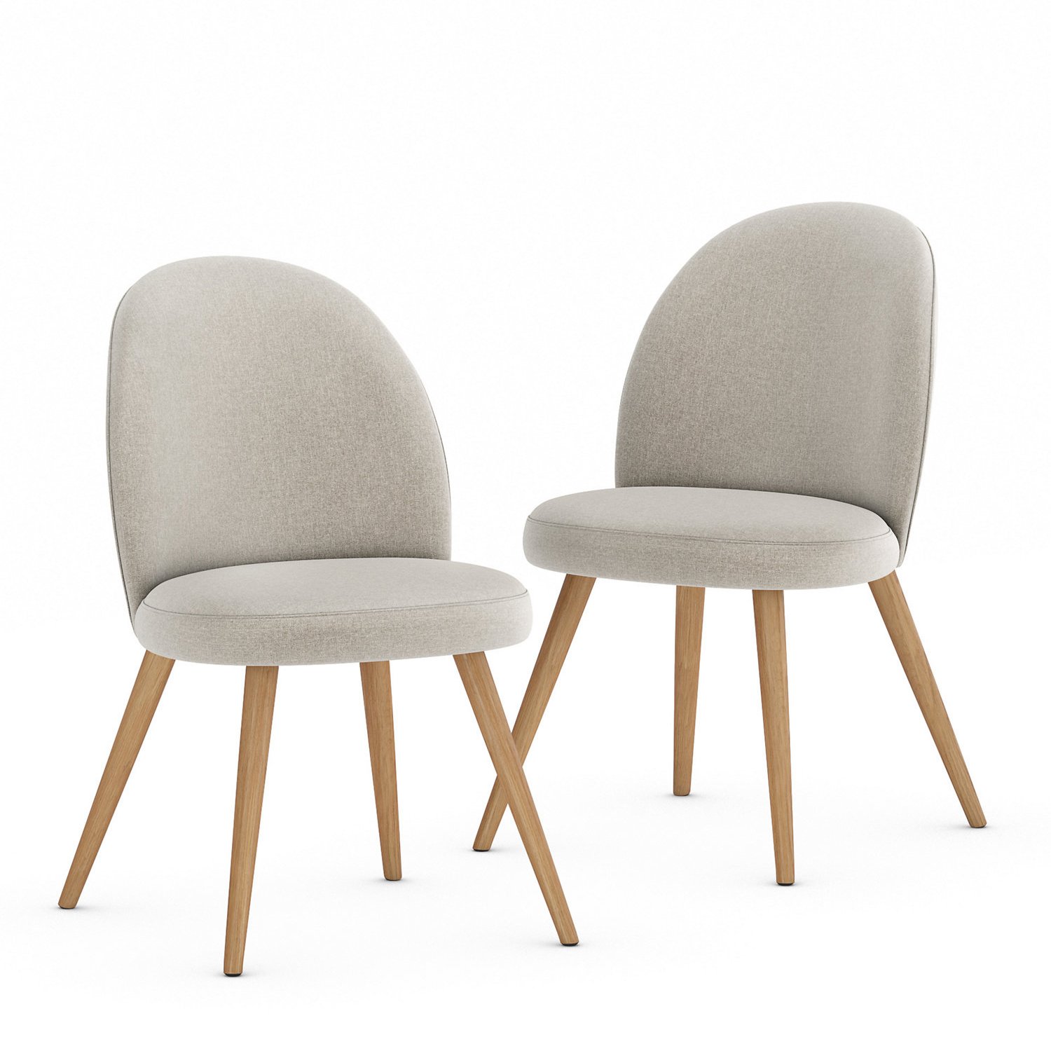 Scandi style minimalist upholstered chairs